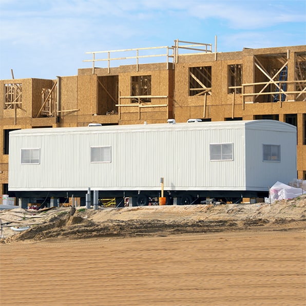 our construction trailers come equipped with heating and air conditioning for comfort on the job site